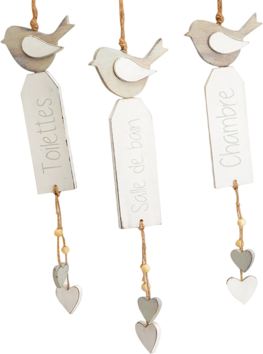 Marque porte en oiseau (Lot de 3)