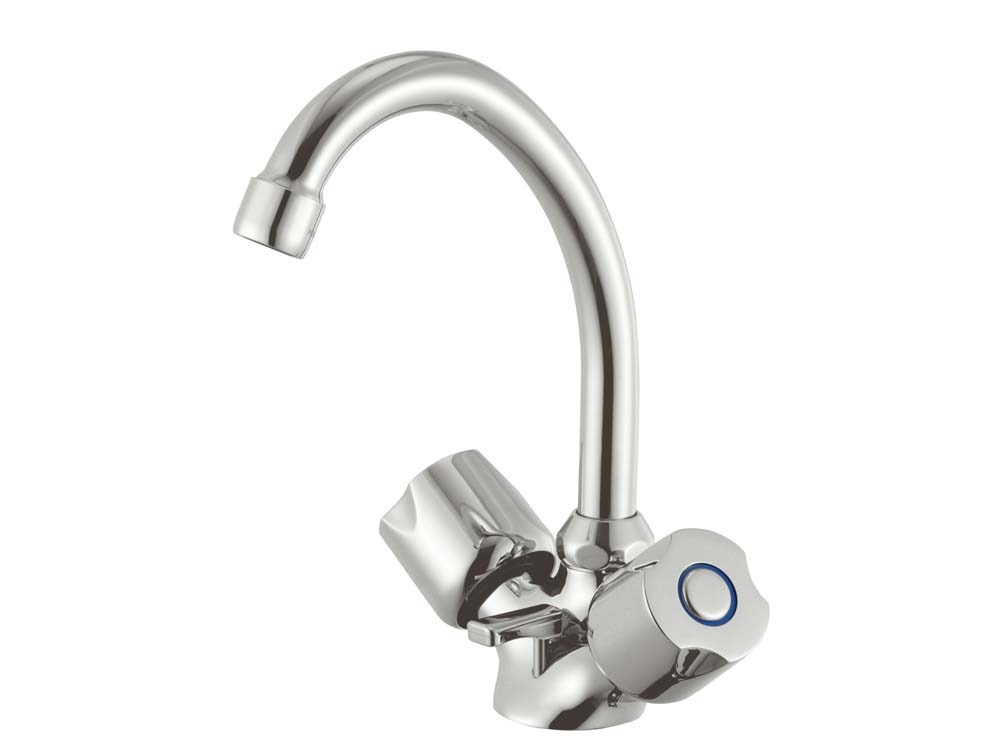 Mélangeur lavabo bec mobile laiton chromé Eros +