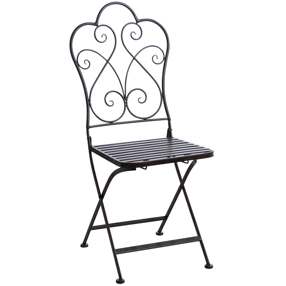 Chaise de terrasse pliante marron