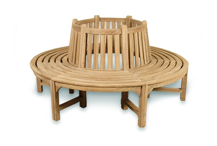 Banc circulaire en teck Ecograde tour d'arbre 360°, Westminster - TECK'ATTITUDE Banc circulaire en teck Ecograde tour d'arbre 360°, Westminster - TECK'ATTITUDE