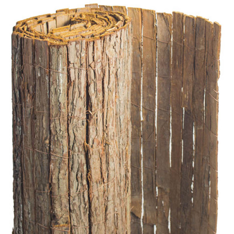 Brise vue en écorces de pin naturel 1 x 5 m - Jardideco