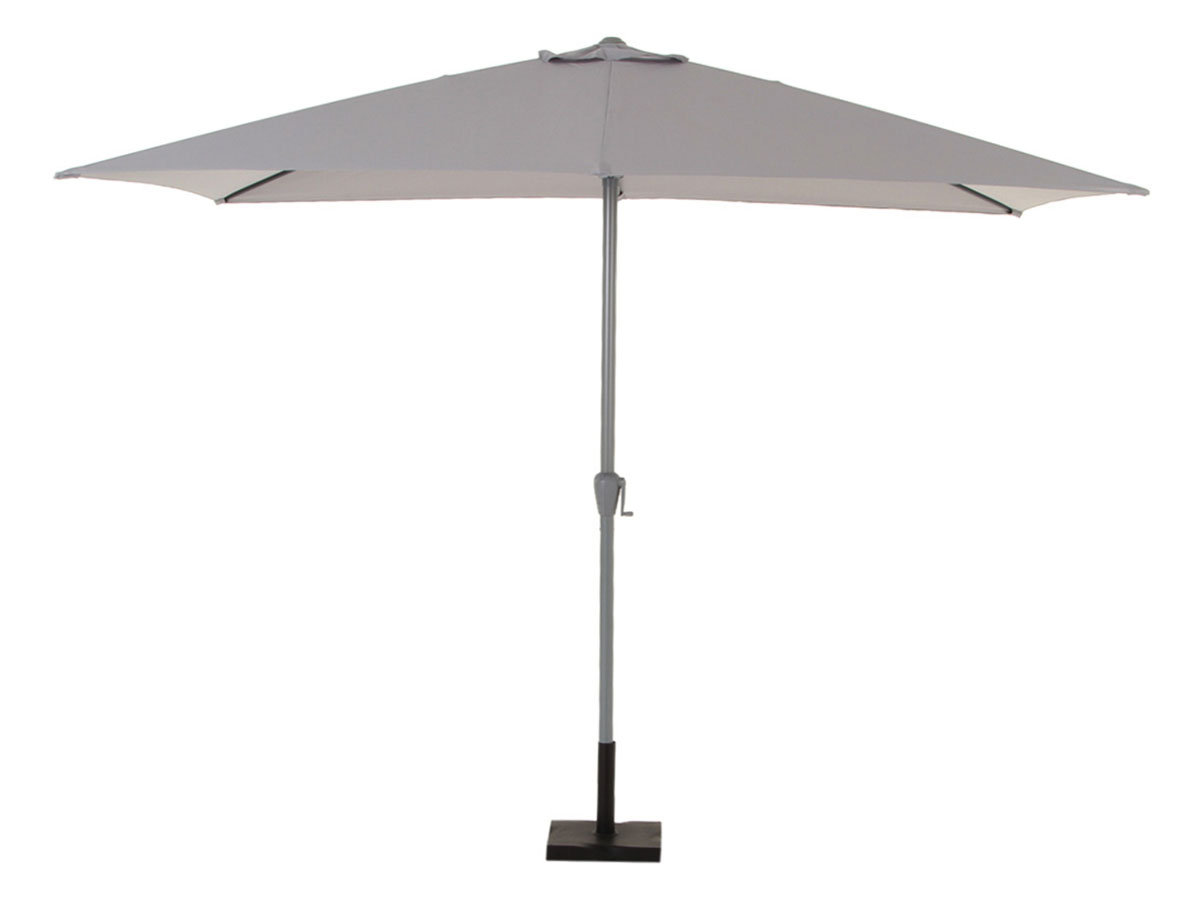 Parasol rectangulaire aluminium Fidji 2 x 3 m Gris clair