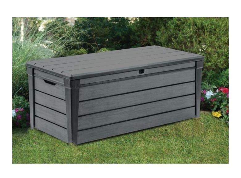 KETER Coffre de rangement en resine 445L pour le jardin - 145x69.7x60.3cm - Gris KETER Coffre de rangement en resine 445L pour le jardin - 145x69.7x60.3cm - Gris