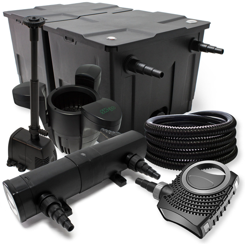 Kit de filtration de bassin 60000l Pompe Stérilisateur 18W Fontaine - WILTEC Kit de filtration de bassin 60000l Pompe Stérilisateur 18W Fontaine - WILTEC
