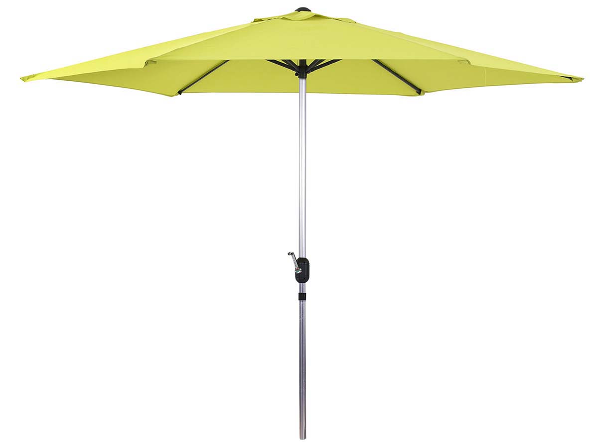 Parasol jardin droit Alu Sol - Rond - Ø 3m - Vert
