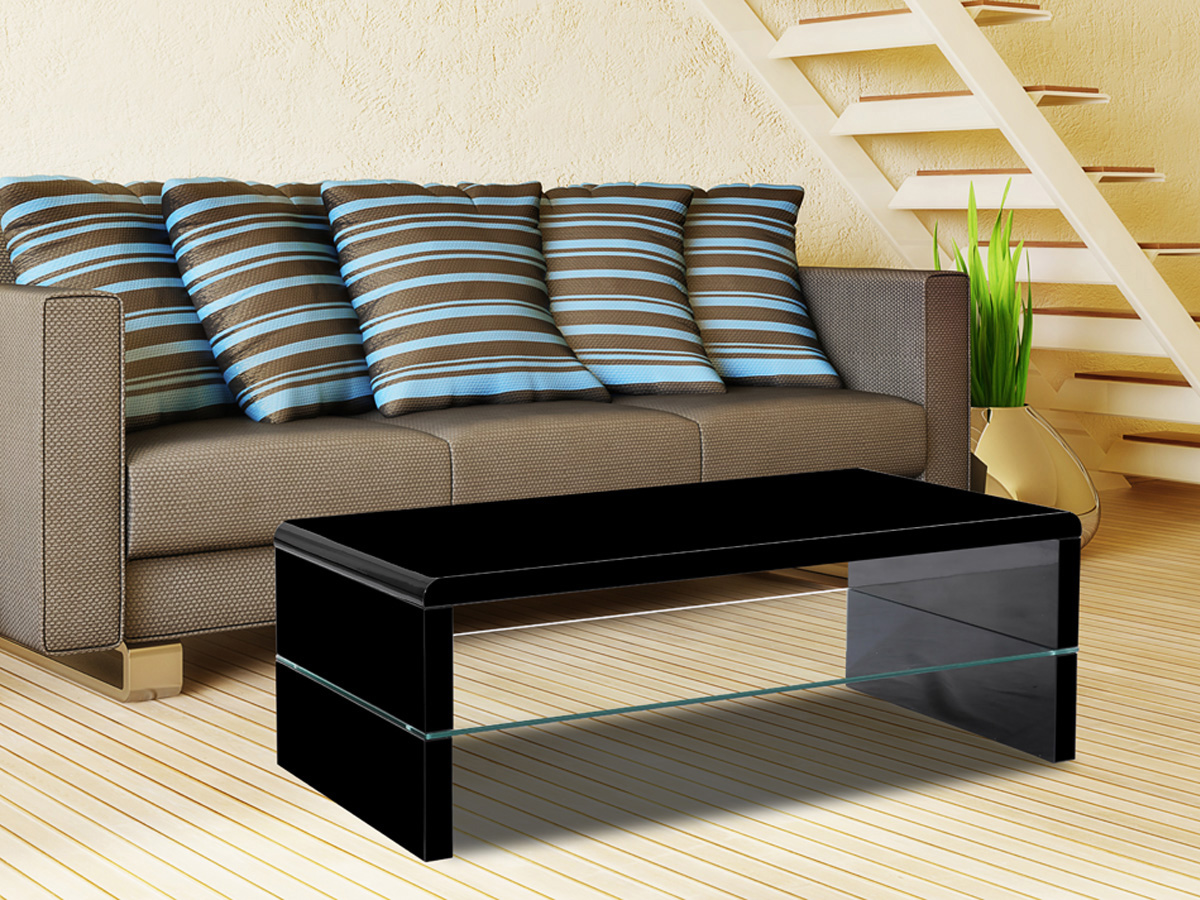 Table basse Vicia - 110 x 60 x 40,5 cm - Noir