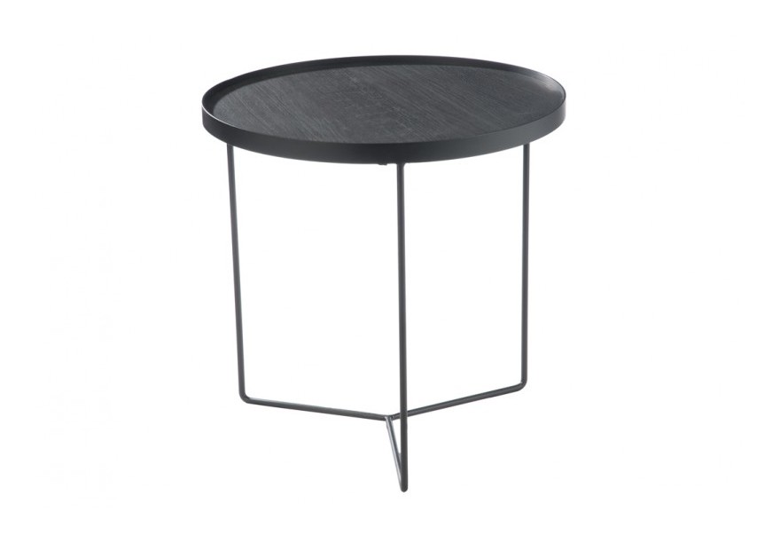 Table gigogne ronde en Bois/métal marron H50xØ50.5cm - JOLIPA