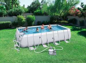 Piscine rectangulaire Power Steel Frame Pools - 5.49 x 2.74 x 1.22 m Piscine rectangulaire Power Steel Frame Pools - 5.49 x 2.74 x 1.22 m