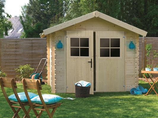 Abri jardin - 7.05 m² - 3.44 x 2.05 x 2.32 m m - 28 mm.