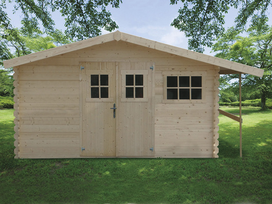 Abri jardin - 15,71 m² - 4.69 x 3.35 x 2.32 m - 28 mm.