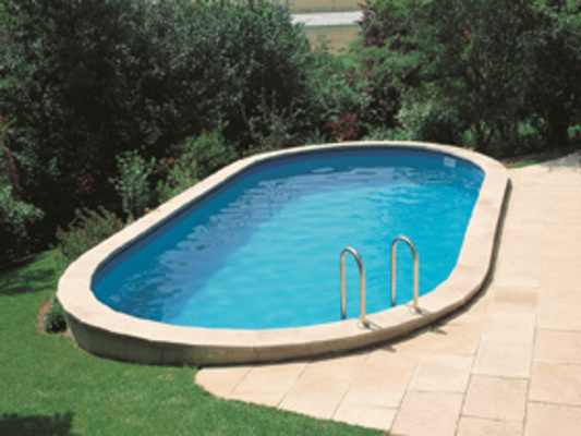 Kit piscine enterrée ovale Sumatra - 6.10 x 3.75 x 1.20 m