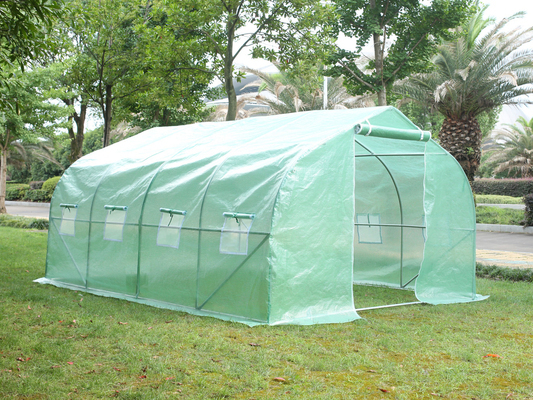 Serre tunnel de jardin Althea 2 - vert - 12 m² - 4 x 3 x 2 m
