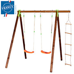 Portique bois métal XYLO Techwood Premium   H.2,30m   3 agrès