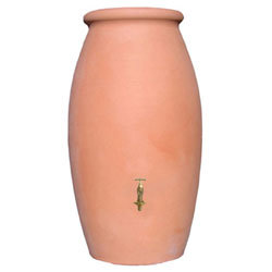 Récupérateur eau Jarre 500L aspect Terre Cuite et Raccord chéneau inclus