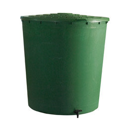 Récupérateur eau de pluie rond BELLIJARDIN vert 200 litres