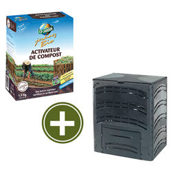 Composteur à dechets Bellijardin 500 litres et Activateur de compost