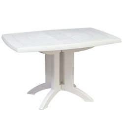 Table de jardin VEGA pliante 118 cm Coloris blanc