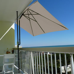 Parasol de balcon rectangulaire LEO taupe