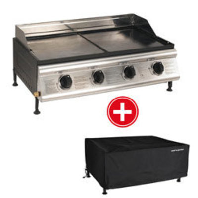 Plancha gaz ESTADILLA 4 et housse de protection