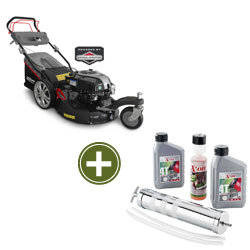 Tondeuse debroussailleuse 3 roues 55cm Briggs 750EX Series et kit démarrrage 4 temps