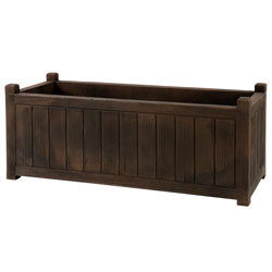 Bac CHARME 119 CM aspect bois foncé