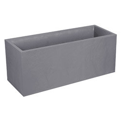 Jardinière rectangulaire VOLCANIA 100 CM gris galet