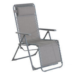 Fauteuil relax SIESTA gris galet