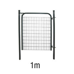 Portillon grillagé gris avec loquet L 1m
