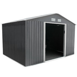 Pack abri métal 8 m²  et kit d ancrage pour sol mou