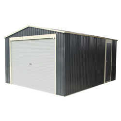 Garage en métal gris anthracite Herbert 16 m²