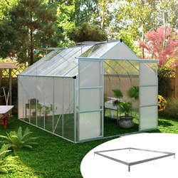 Serre de jardin polycarbonate 13m² et Base