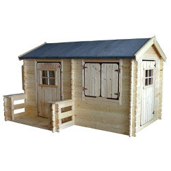 Maisonnette bois Camille et table pique nique en bois