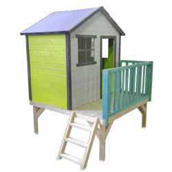 Maisonnette en bois peinte Ninon