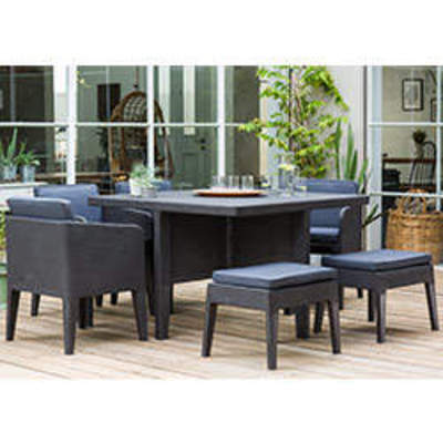 Salon de jardin COLUMBIA 7 Coloris graphite