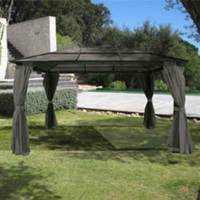 Tonnelle autoportante LAPOPIE 3 X 4 M avec rideaux et moustiquaires
