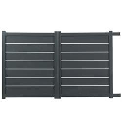 Pack Portail coulissant en aluminium ZIRCONIUM 3 m et Portillon