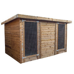 Chenil pour chien en bois traité 7 m²