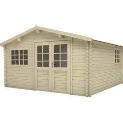 Abri bois NOTTO 17m² et plancher
