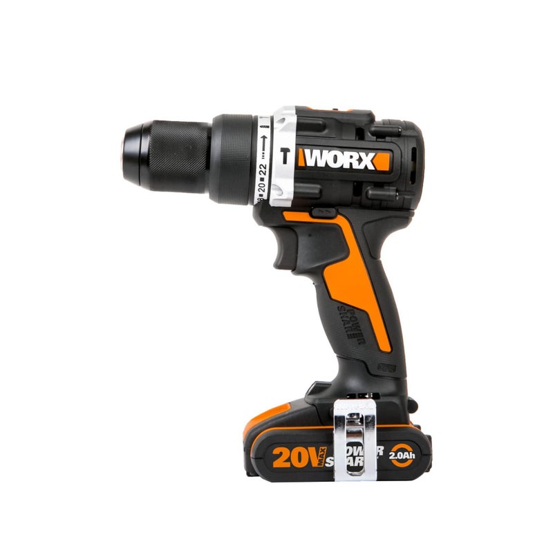 Perceuse visseuse à percussion sans fil WORX 20 V 2 Ah, 1 batterie