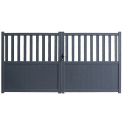 Portail aluminium BENDIGO Double battants 4 m, hauteur 1,8m