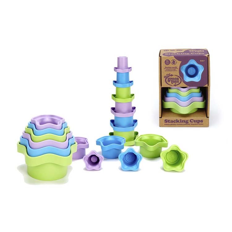 Lot de 6 tasses à empiler green toys