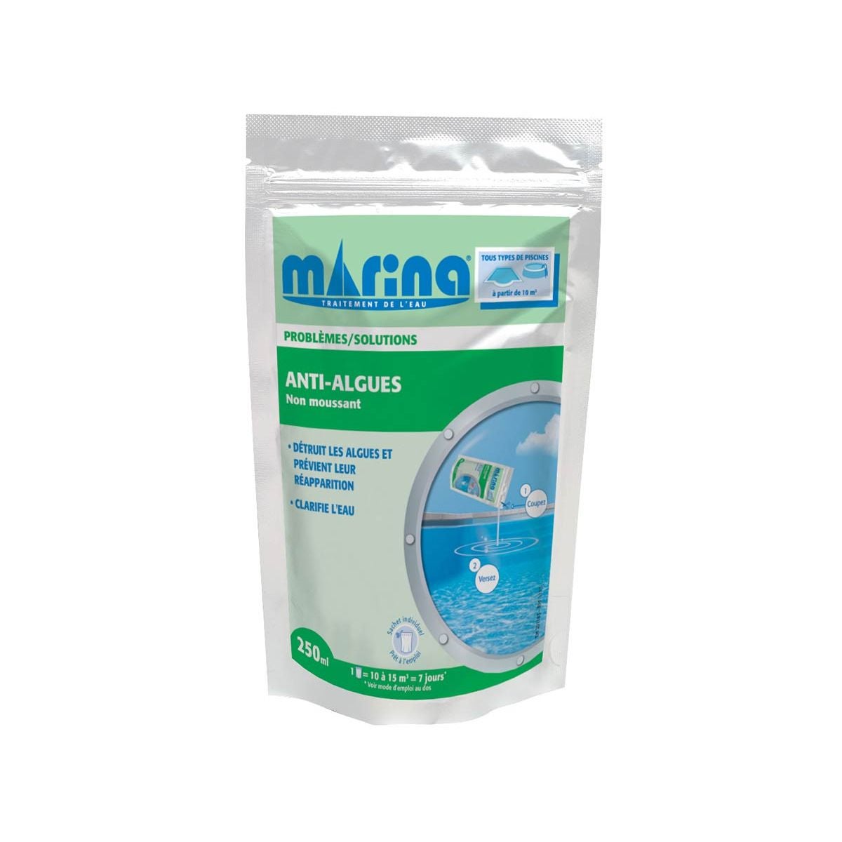 Sachet unidose SOS Anti-algues choc pour 10 à 15 m³