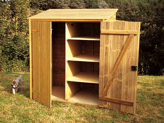 Coffre jardin - 150 x 100 x 180 cm - Bois naturel