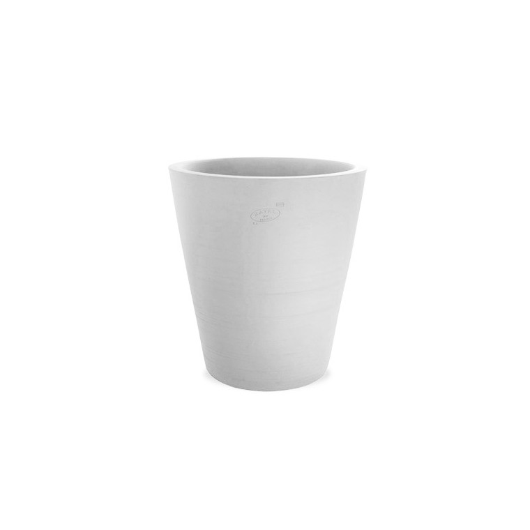 Pot Cycas lisse blanc en terre cuite H 35 x Ø 32 cm