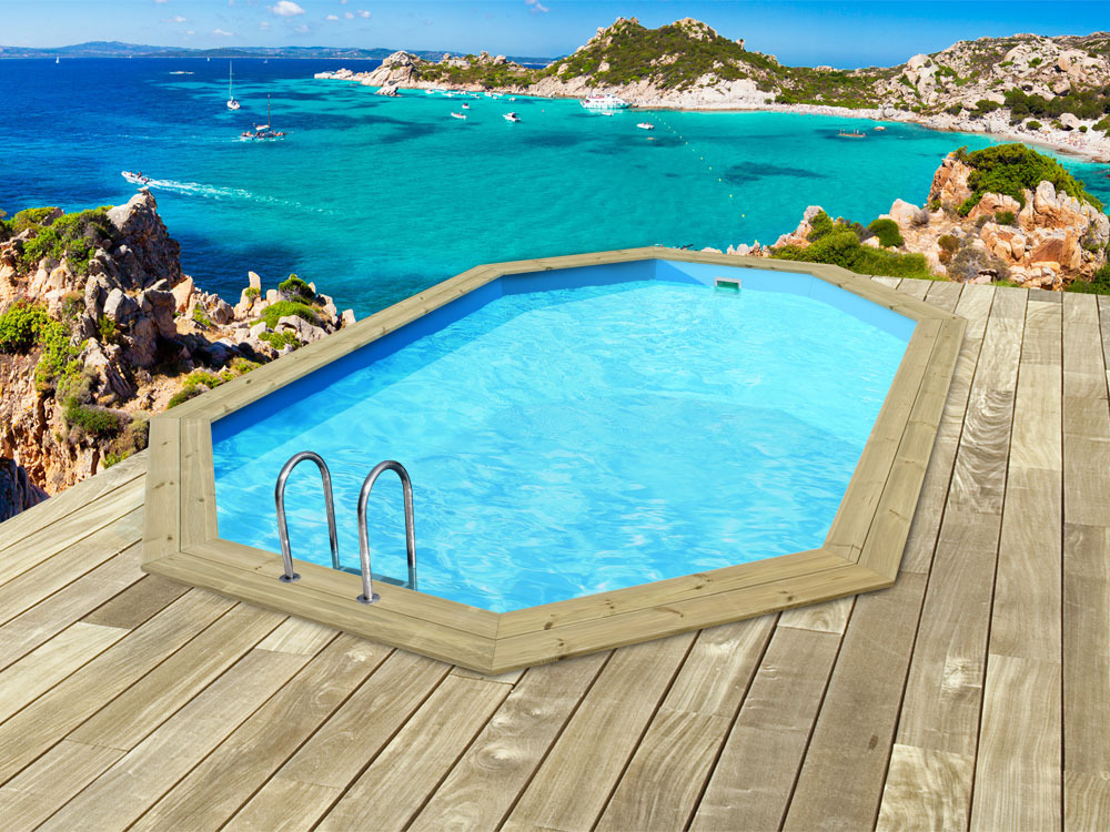 Piscine bois Baléares - 6.50 x 4.40 x 1.31 m