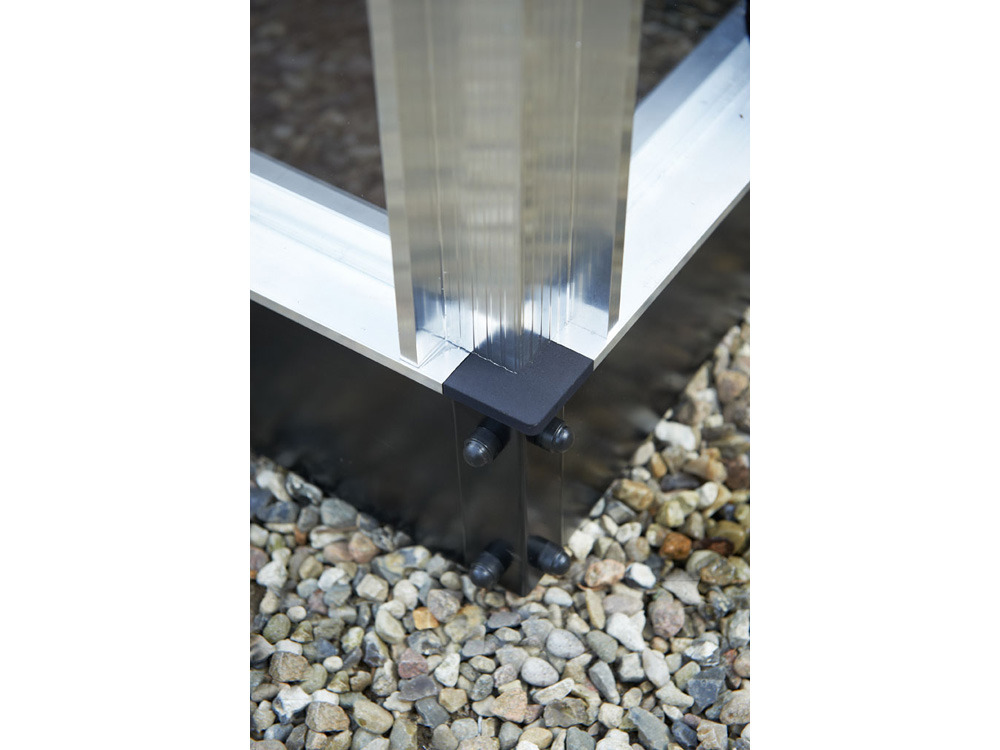 Embase pour serre verre Gardener - Aluminium - 18,8 m²