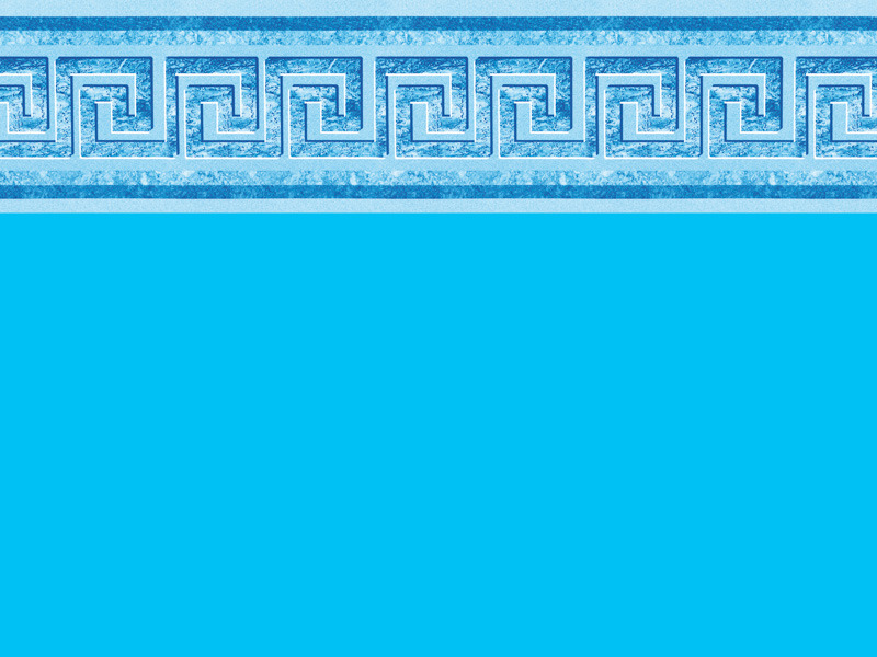Liner bleu France - frise Mykonos - 75/100e pour piscine Himalaya