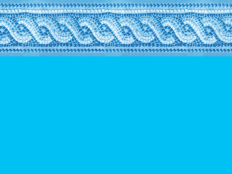 Liner bleu France - frise Pompeï bleue - 75/100e pour piscine Balèares