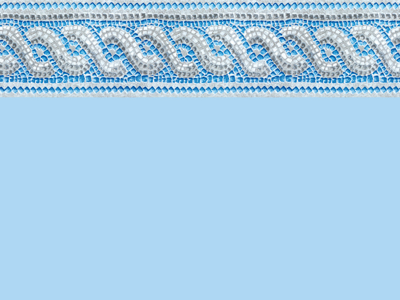 Liner bleu pâle - frise Pompeï Gris-Bleu - 75/100e pour piscine Himalaya