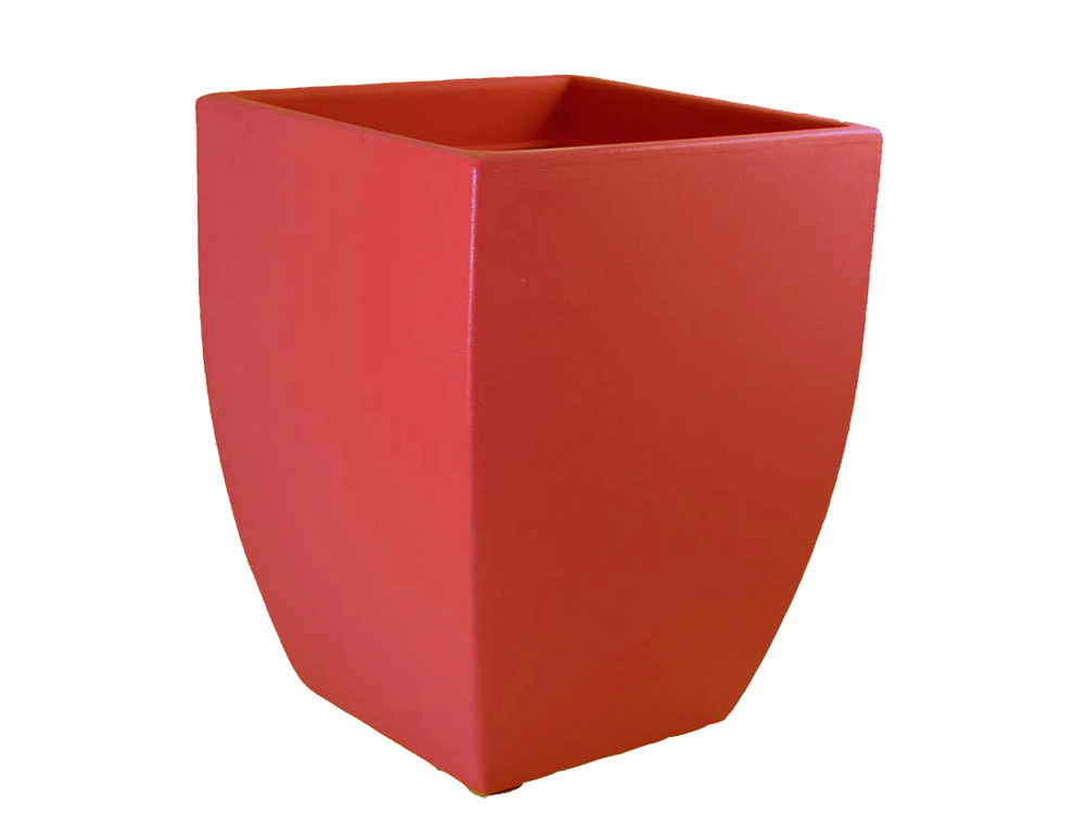 Pot pour fleurs Quadro - Rouge - 38 x 38 x 50 cm